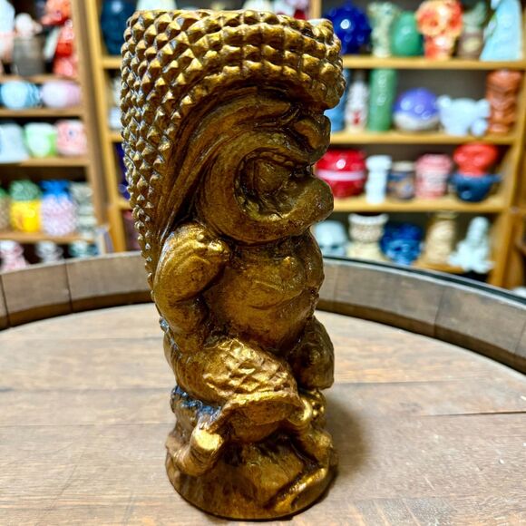 Smuggler's Cove Kuhiko Tiki Mug Special Gold Glaze #10/18 Crazy Al Tiki Farm Ltd - Picture 4 of 7